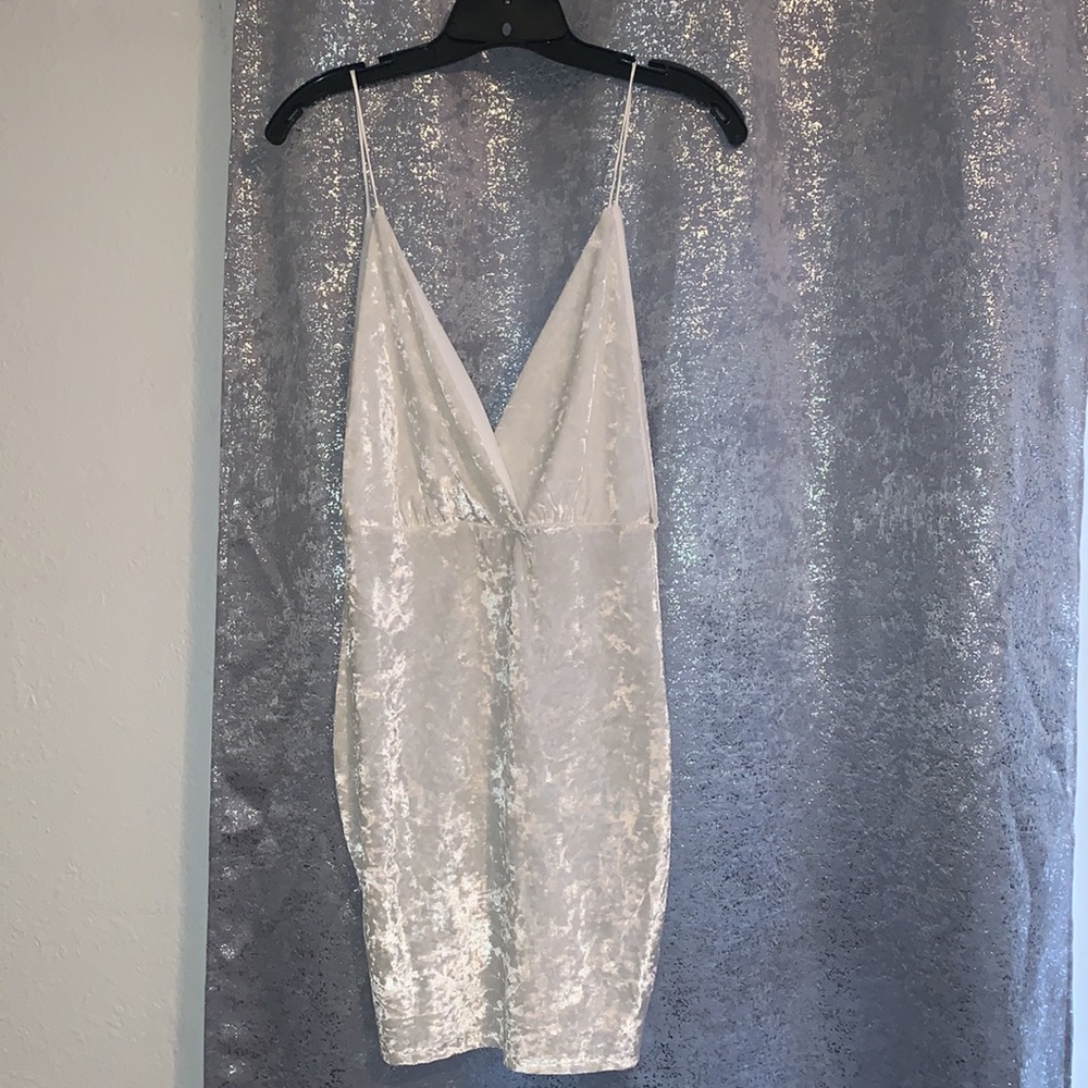 White velvet dress